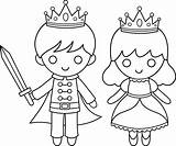 Prince Prinz Rainha Princesse Sweetclipart Lineart Princesses Prinzessinn Princes Personnages Coroados Ausmalbild Dessins Colorier Fées Prinses Tudodesenhos sketch template