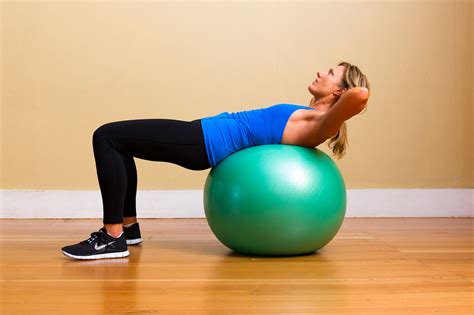 upper abs crunches on exercise ball the all abs workout popsugar
