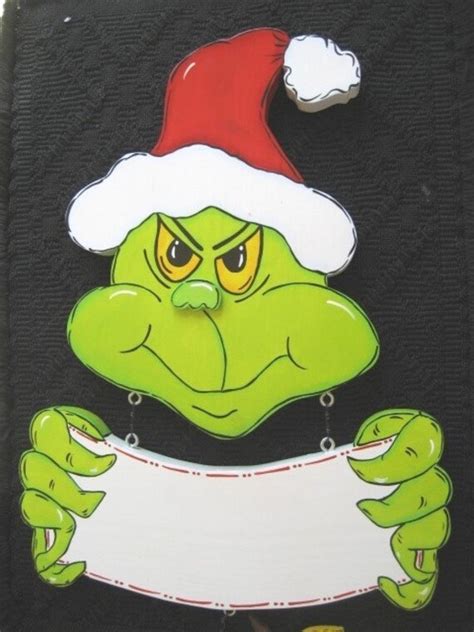 personalized grinch wood  sign