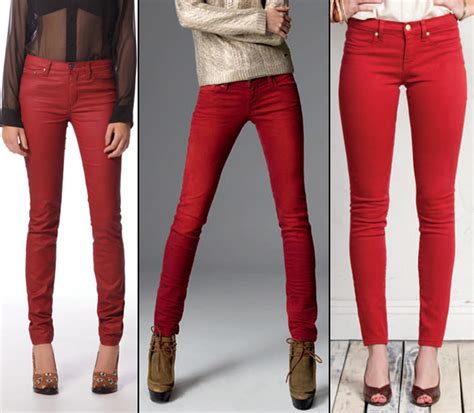 ways to wear red jeans camo pants