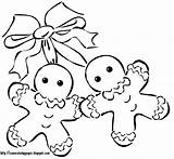 Coloring Pages Christmas Printable Print Gingerbread Au sketch template