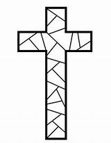 Cross Coloring Printable Pages Mosaic Crosses Kids Christian Easter Printables Preschool Templates Perfect Requested Several Because These Also sketch template