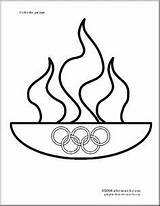 Olympic Coloring Pages Olympics Torch Flame Para Special Sports Summer Theme Printable Juegos Kids Crafts Colorear Flag Abcteach Idea Teacher sketch template