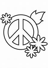 Peace Sign Coloring Pages Printable Adults Simple Cliparts Signs Clipart Print Flowers Color Getcolorings Kids Symbol Library Attractive Getdrawings Choose sketch template