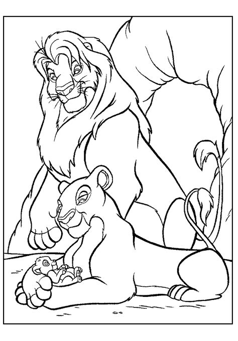 family lion coloring page clip art library