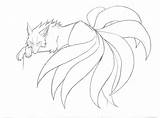 Fox Nine Kitsune Drawing Coloring Pages Tailed Naruto Sketch Tattoo Anime Drawings Tail Tails Cute Sketches Animal Draw Japanese Getdrawings sketch template