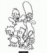 Simpson Colorare Bart Coloringhome Colorier Ligne Homer Marge Scegli Famiglia sketch template