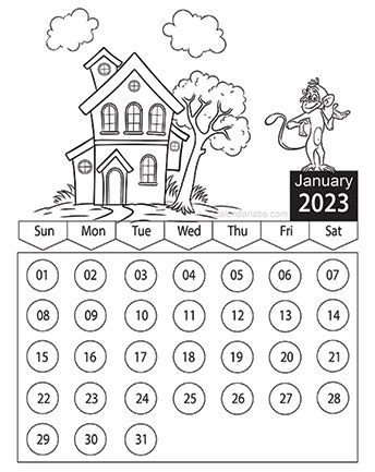 coloring pages calendar calendarlabs