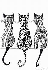 Zentangle Tatoeage Kattenkunst sketch template