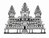 Temple Buddhist Drawing Coloring Malaysia Negara Tugu Paintingvalley Draw Pages Drawings Search sketch template