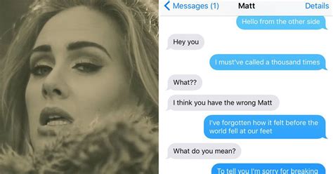woman texts her ex using only adele s hello lyrics and the result is totally hilarious
