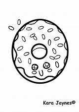 Coloring Pages Kawaii Food Donut Cute Printable Donuts Clipart Junk Buttercup Sheets Dunkin Animals Color Para Print Getcolorings Colorir Getdrawings sketch template