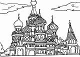 Kathedrale Malvorlage Basilius Moskau Sehenswürdigkeiten Europa Erwachsene sketch template
