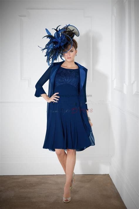 Fashion Royal Blue Knee Length Mother Of The Bride Dress