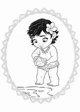 Moana Pages Baby Coloring Princess Printable Little Print Color Kids Disney Categories Sheets Info sketch template