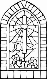 Stained Glass Coloring Pages Cross Easter Kleurplaat Church Pasen Printable Sheets Window Colouring Religious Bijbel Nl Kleurplaten Glas Sunday School sketch template