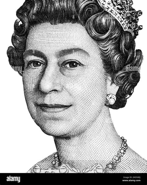 queen banknotes black  white stock  images alamy