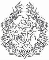 Pages Coloring Thorn Rose Embroidery Urban July Getdrawings Celtic Colouring Designs Cameo Flower Getcolorings Threads Choose Board Urbanthreads sketch template