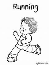 Running Coloring Pages Kids Kid Run Color Boy Printable Children Race Fast Getcolorings Colorings Girl Getcoloringpages Person sketch template