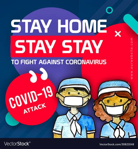 coronavirus covid  awareness poster design vector image