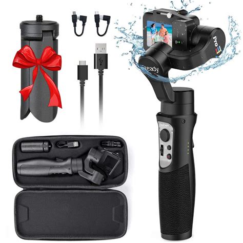 axis handheld gimbal stabilizer  gopro  action camera splash proof wireless control