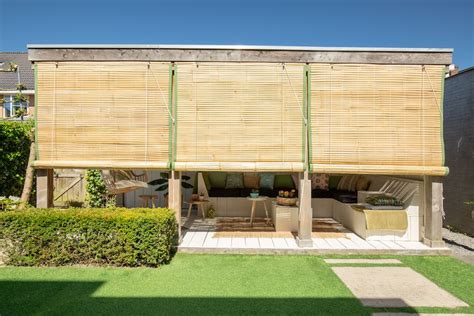 stijlvolle veranda bamboe zonwering styling id outdoor patio shades outdoor pergola gazebo