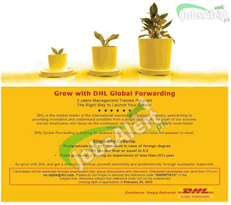 dhl global forwarding management trainee program