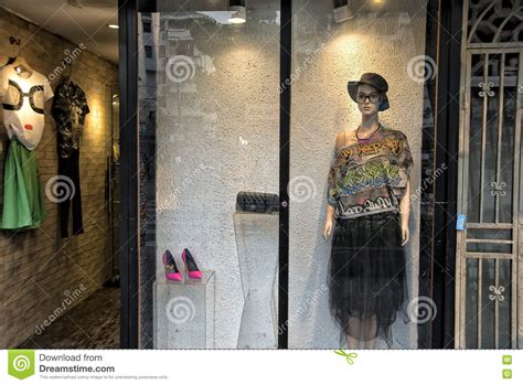 fashion boutique shop window editorial stock photo image  china