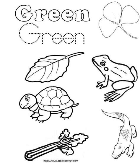 color green worksheets  preschool worksheetocom