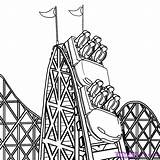 Coasters Dragoart Achtbaan Ride Amusement Assignment Ferris Parks Mile Imgarcade 출처 sketch template