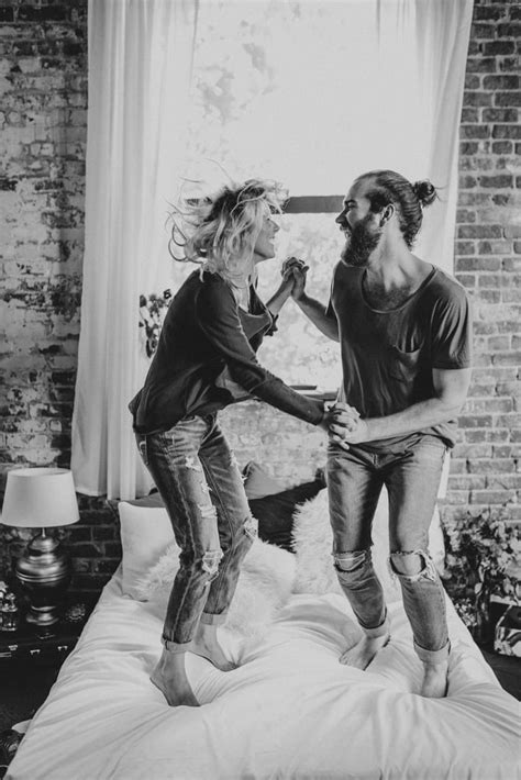 cozy engagement photo shoot in a loft popsugar love and sex