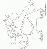 Coloring Pages Pangoro Pokemon Template sketch template
