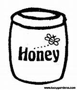 Honey Jar Template Coloring Pot Pages sketch template