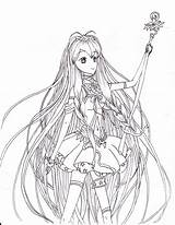 Coloring Princess Anime Pages Line Star Deviantart Manga Group Library Clipart Popular sketch template