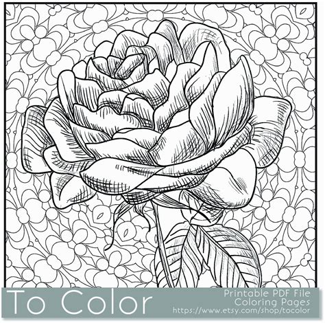 intricate flower coloring pages coloring home