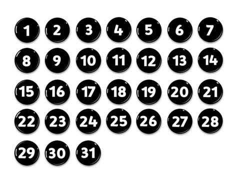 printable numbers  calendars printable calendar numbers calendar