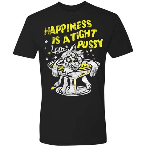 Retro Style T Shirt Novelty Design Groovy 70 S Happiness Is A Tight