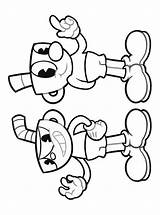 Cuphead Coloring Pages Fun Kids sketch template