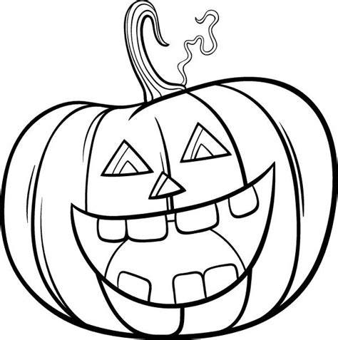 Blanco Y Negro De Dibujos Animados Halloween Calabaza Vectores Libres