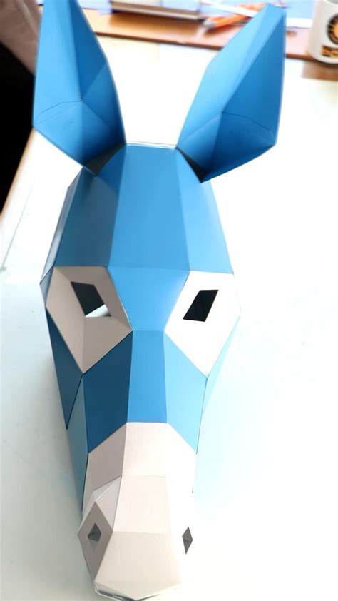 donkey mask diy  poly mask paper craft mask  template  mask