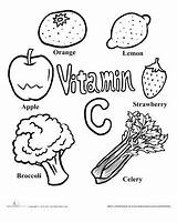 Vitamin Coloring Celery Vitamins Getdrawings sketch template