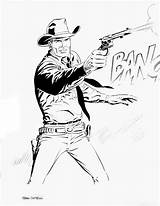 Tex Willer Lineart Malen Pen Eastwood Clint Fumetti sketch template