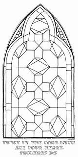 Trust Coloring Pages Geometric Lord Stained Glass Color Proverbs Heart Template Bible sketch template