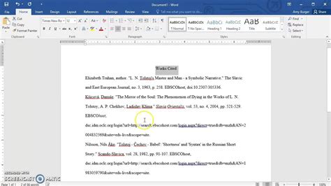 formatting  mla  edition works cited page current