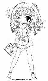 Chibi Coloring Pages Deviantart Yampuff Cute Anime Girls People Sheets sketch template