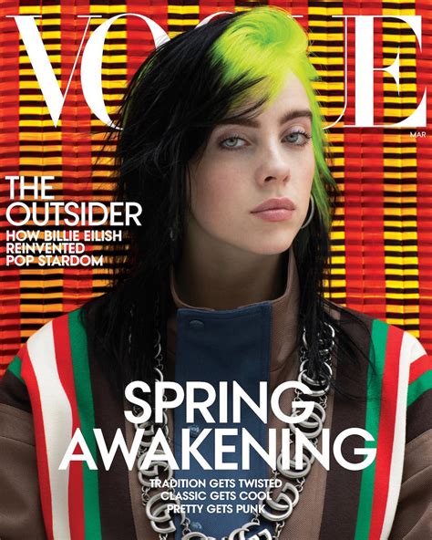vogue magazine march  billie eilish cover yourcelebritymagazines