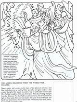 Colouring Angels sketch template