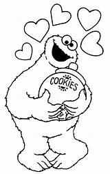 Cookie Coloring Pages Monster Cookies Printable Kids sketch template