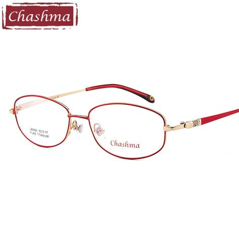 chashma female pure titanium frame lentes opticos gafas top quality