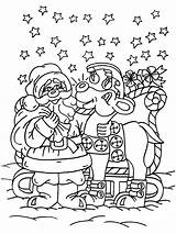 Coloring Reindeer Pages Santa Xmas Christmas Rocks Colouring Sheets Holiday Printable Fun sketch template